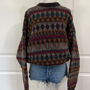 Multicolor Patterned Women's Sweater